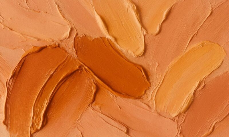 paint smuges of terracota and sand shades