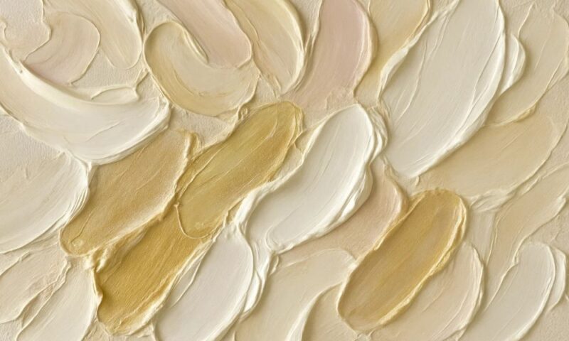 paint smuges whites and golds